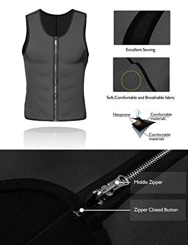 Cheap Mens Waist Trainer Sweat Vest for Weight Loss Body Shaper
