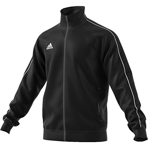 Adidas CE9053 Core 18 Polyester Jacket - Black/White, Large