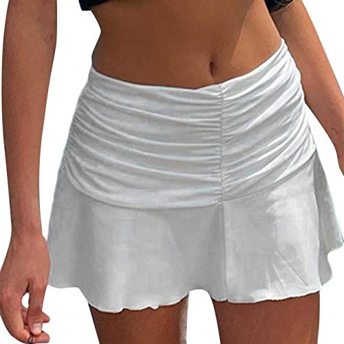 BAOLE White Tennis SkirtHigh Waist Skirt Ruffled Sexy Mini Pleated Tennis Skirt For Sports Running Tennis Trusted