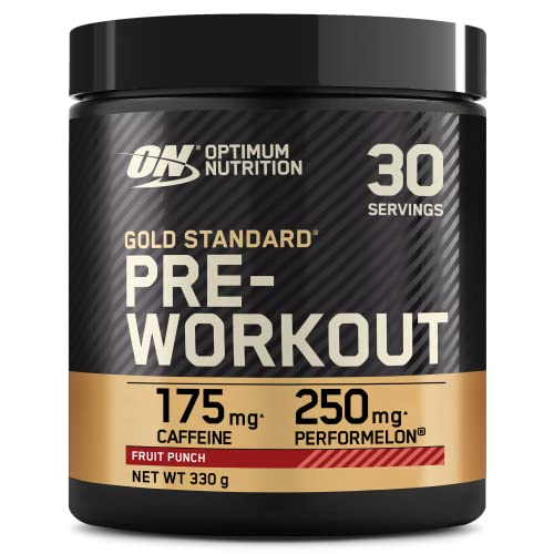 Optimum Nutrition Gold Standard Pre Workout Powder, Energy Drink with Creatine Monohydrate, Beta Alanine, Caffeine and Vitamin B Complex, Fruit Punch, 30 Servings, 330g, Packaging May Vary