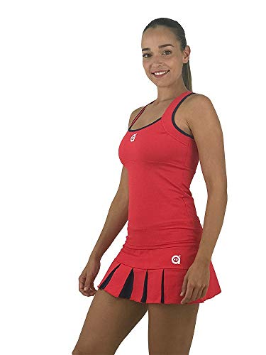 A40Degrees Sport & Style Happy Red Skirt, Women, Tennis and Padel (Paddle) (44 XL)