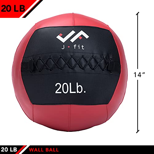 j/fit Wall Medicine Ball, Red/Black, 20 LB (20-0056)