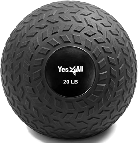 Yes4All 1YHQ 9kg Slam Ball for Strength and Crossfit Workout – Slam Medicine Ball (9kg, Black) - Gym Store