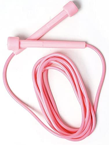 Muza Skipping rope adult for Home Exercise & Body Fitness men, women and kids | speed jumping rope with non slip handle | Adjustable skipping rope for Fitness , Crossfit and MMA (Pink)