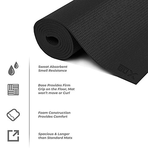 Xn8 Sports Yoga Mat Non Slip Workout Mat 6mm Pilates Mats with Carry Bag Exercise Mat for Home, Travel Lightweight Gym Mat | Yoga Mats for Women, Men