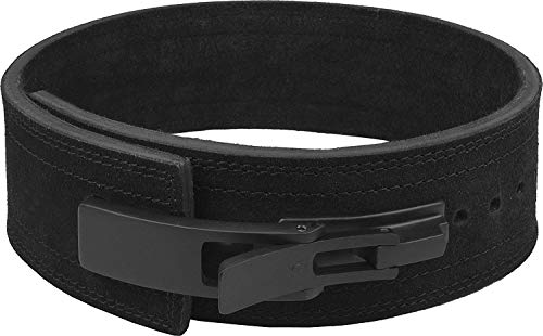 Hawk Sports Lever Belt Black Genuine Leather Powerlifting Men & Women Power Lifting 10mm Weightlifting Belt! (Black, Medium)