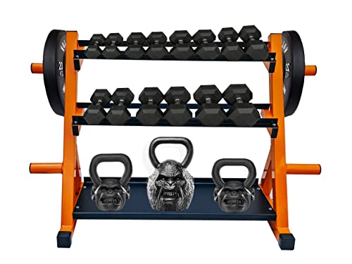Combo Weight Storage Rack - Dumbbell, Kettlebell and Bumper Plat Storage Rack