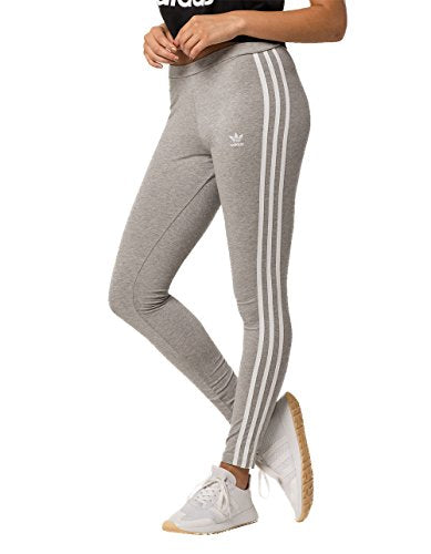 adidas Originals Women's 3 Stripes Leggings, Grey Heather, S