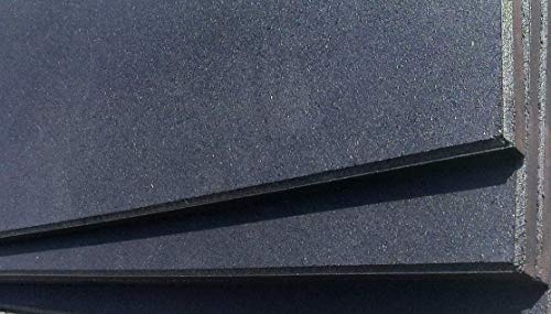 FLATLINE Cannons UK 1m x 50cm x 20mm Heavy Duty Large Rubber Gym Mat Commercial Free Weight Mat Flooring Garage Flooring (Black, 1m2 (2 mats))
