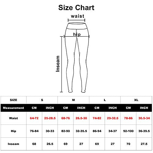 FITTOO Women's 3D Digital Print High Waist Skinny Push Up Leggings Fitness Yoga Pants, Linellae, L