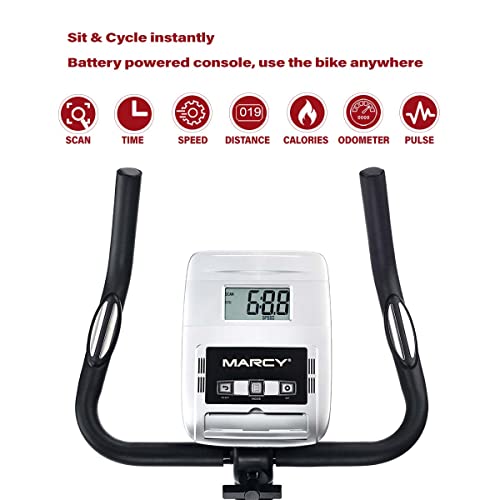 Marcy Azure BK1016 Compact Magnetic Exercise Bike 8 Resistance Levels