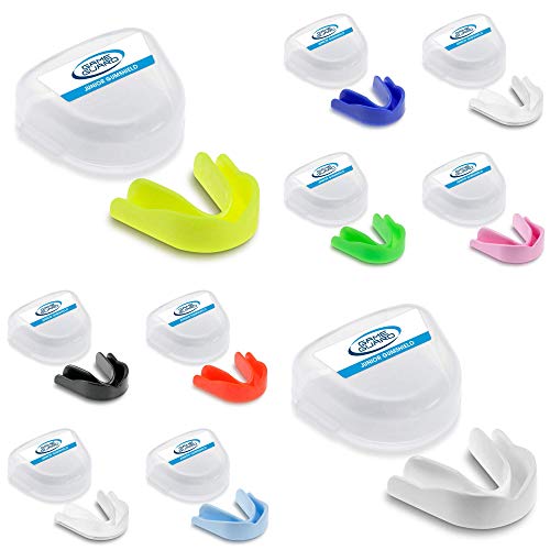 Game Guard PACK OF 10 MIXED CLASSIC COLOURS - JUNIOR Gumshields/Mouth Guard - Ideal for all contact sports, Rugby, Hockey, Martial Arts, GAA Football, Cricket