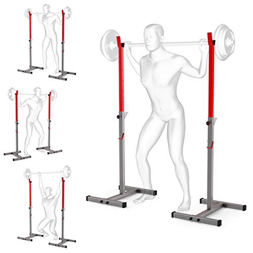 K-Sport: Barbell rack up to 180 kg, squat rack for barbell training, dumbbell rack for effective muscle training, squat stand, professional fitness equipment for home