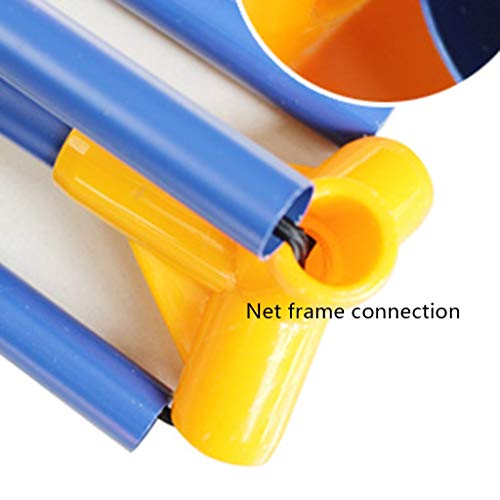 Tennis net Ball network Folding Tennis Stand Simple Folding Badminton Net Portable Standard Outdoor Game Net Column Home Ball Rack Best Gift (Color : Blue, Size : Net width=610cm)