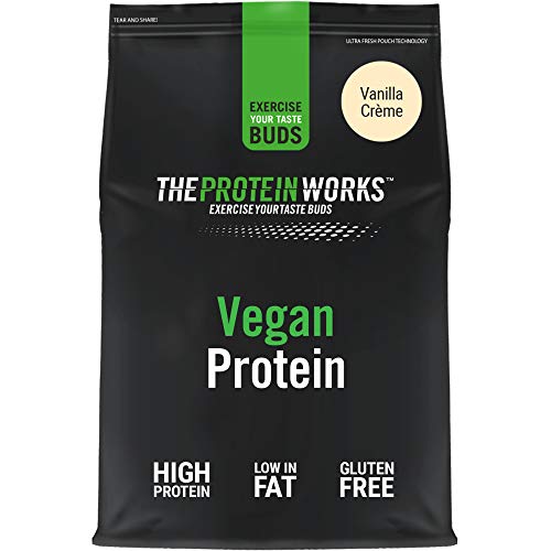 Vegan Protein Powder | 100% Plant-Based & Natural | Gluten-Free | Zero Cruelty | Low Fat Shake | THE PROTEIN WORKS | Vanilla Crème | 1 Kg