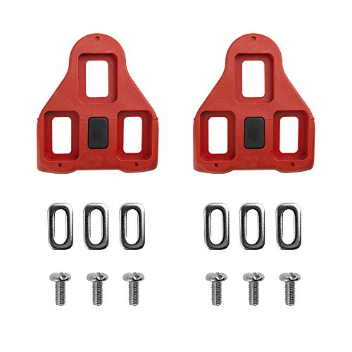 BV Bike Cleats Compatible with Look Delta (9 Degree Float) - Indoor Cycling & Road Bike Bicycle Cleat Set