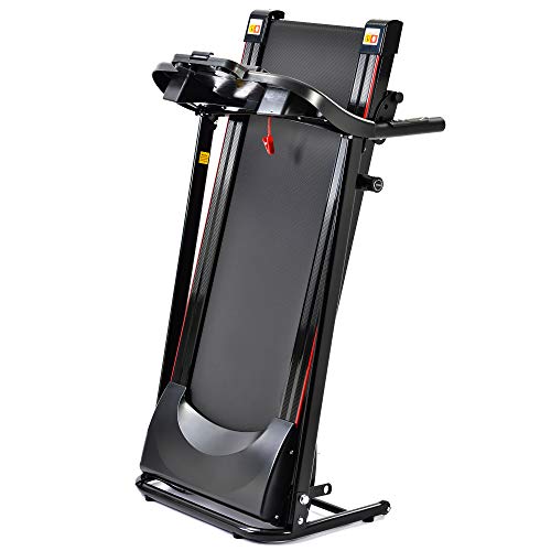 Black Electric Treadmill with Bluetooth MP3 and 3 manual inclines