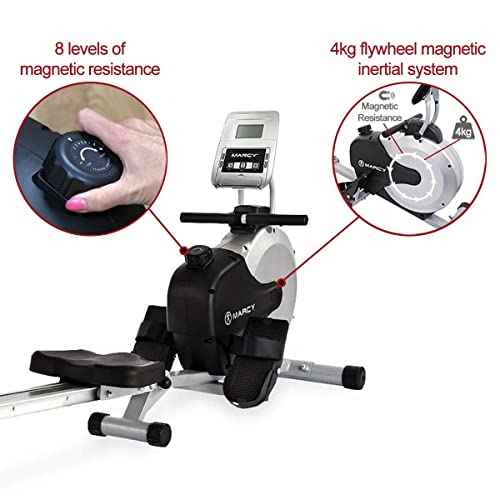 Marcy RM413 Henley Foldable Magnetic Rowing Machine with 8 magnetic resistances