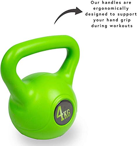 2020 4kg Kettlebell Phoenix Fitness, Heavy Weight Kettlebell for Strength Cardio Training - Kettlebells for Home and Gym Fitness Workout for Bodybuilding Weight Lifting - Single