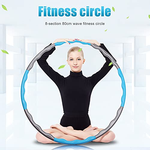hula hoop,weighted hula hoop,hula hoop fitness,smart hula hoop,fitness hula hoop,Sports Hoop 8 Section Fitness Circle Exercise Slimming Thin Waist Hoop for Adult Women Home Gym Workout Equipment