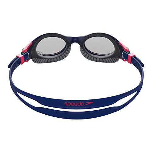 Speedo Unisex's Futura Biofuse Flexiseal Triathlon Goggle Swimming, Navy/Phoenix Red/Charcoal, One Size