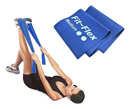 Fit-Flex Resistance Exercise Band - 2m Length - 3 Flex Options – Pilates, Yoga, Rehab, Stretching, Strength Training