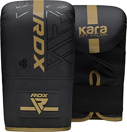 RDX Bag Gloves for Heavy Punching Training, Maya Hide Leather KARA Punch Mitts for Sparring, Boxing, MMA, Muay Thai, Kickboxing, Focus Pads and Double End Speed Ball Workout