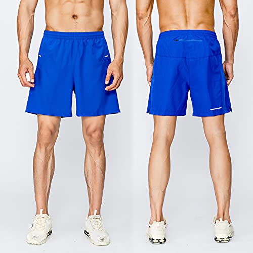 Lixada Men's Sport Shorts Running Shorts with Zipper Pockets Breathable Quick-dry Gym Training Workout Fitness Jogging Shorts