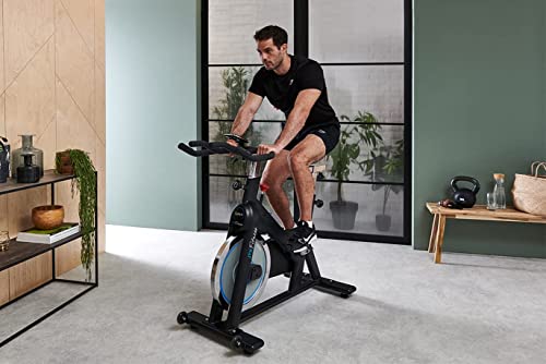 JTX Cyclo 6 Indoor Cycling Exercise Bike, Friction Resistance, 22kg Flywheel, 135kg User Capacity, 2 Year In-Home Warranty, Digital Display, Heart Rate Training