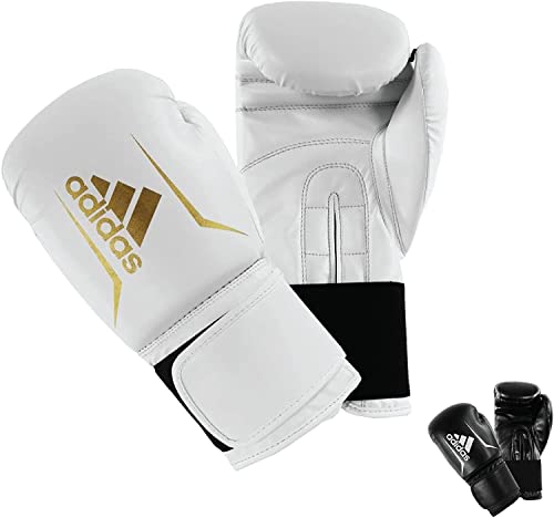 Adidas | Speed 50 Boxing Gloves for Men, Women & Kids | Intermediate Level PU Training Gloves | Perfect for Fitness Classes, Boxing Bag Workouts, and Sparring