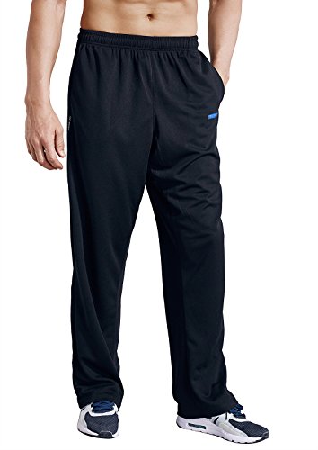 ZENGVEE Jogging Pants for Men Lightweight Tracksuit Bottoms Elasticated Waist Athletic Joggers Trousers Men Sweatpants with Phone Pockets for Workout,Gym,Running,Home-Wear-0317(SolidBlack-S) - Gym Store | Gym Equipment | Home Gym Equipment | Gym Clothing