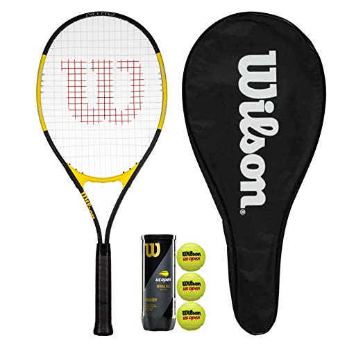 Wilson Nitro Excel 112 Tennis Racket With Full Length Cover and 3 Tennis Balls