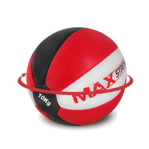 Max Strength 8kg/10kg/12kg Heavy Duty Maya Leather Medicine Ball Fitness Gym Exercise Workout (12)