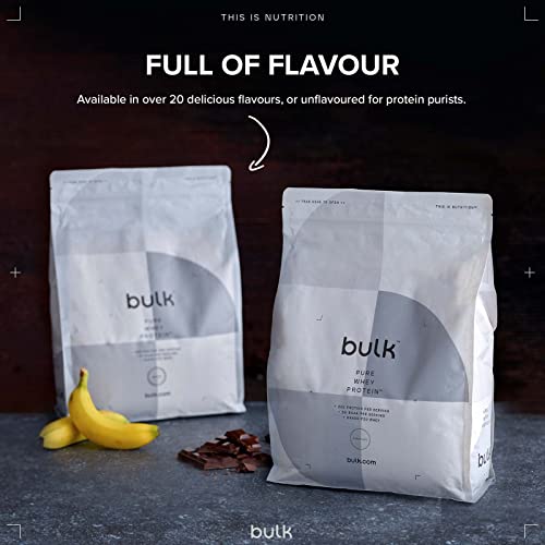 Bulk Pure Whey Protein Powder Shake, Strawberry, 1 kg, Packaging May Vary