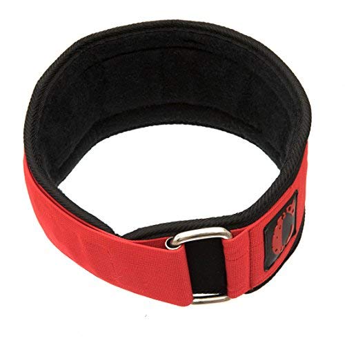 Contraband Black Label 4040 5in Foam Padded Weight Lifting Belt w/Hook & Loop - Perfect Heavy Duty Back Support for Weightlifting Bodybuilding Powerlifting - Men & Women (Red, Medium)