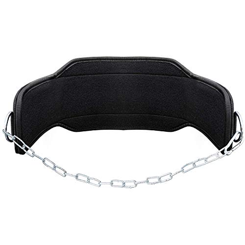Mytra Fusion NEOPRENE DIP BELT FOR BODYBUILDING, WEIGHTLIFTING, DEADLIFTING, POWERLIFTING (Black)