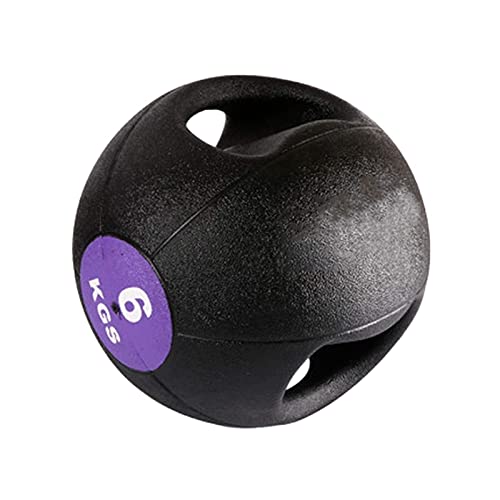 PLUY Fitness medicine ball Binaural,Solid Rubber Bouncy Ball Training Ball,3kg/4kg/5kg/6kg/7kg/8kg/9kg/10kg (Size :4kg/8.8lb)