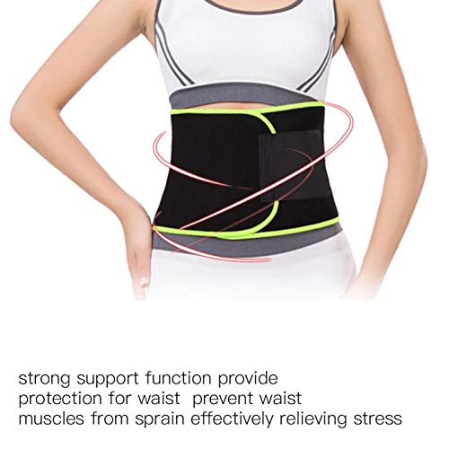 Exercise Belt, Gym Fitness Belt, Weightlifting for Lifting Weightlifting(Fluorescent green, L)