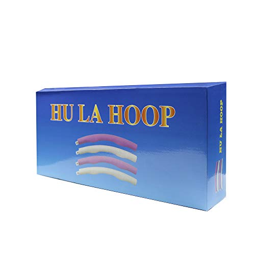 FLT Weighted Hula Hoops for Adults and Children,Folding Fitness Massage Hula Ring,8-section Soft Padding, Detachable Adjustable Slimming Circle,Weight Loss Distribution