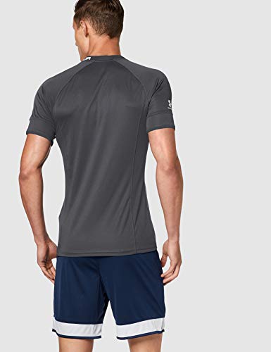 Under Armour Challenger III Training Top, Breathable Sport T Shirt, Sports Top Men, Black (Black/White (001)), L