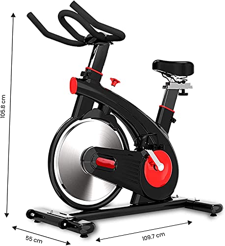 Spinning Bicycle, Home Exercise Bike, Small Indoor Weight Loss Bike, Silent Exercise And Fitness Equipment Spin Bike Exercise Cycle For Home Gym With 15kg Spinning Flywheel - Heavy Duty Indo