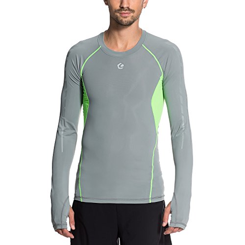 Gregster Pro Long Sleeve Men’s Compression Shirt – Running Shirt with Thumb Holes – Functional Shirt Perfect for Sports