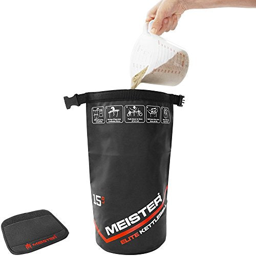 Meister Elite Portable Sand Kettlebell - Soft Sandbag Weight - 15lb / 6.8kg