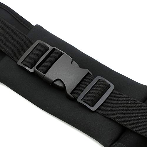 Fortitude Sports Running Belt With Phone Holder | Running Waist Pack for Phones, Headphones and Water Bottle | Waterproof Running Belt For Women and Men (Black)