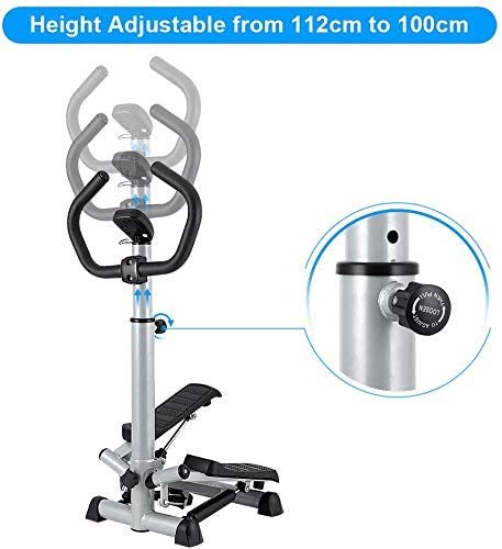 Greensen Mini Stepper with Handlebar Folding Pedal Training Device Side Stepper for Home Exercise Equipment Step Machine Bike Air Walker Space Saving Fitness Device for Full Body Training Indoor