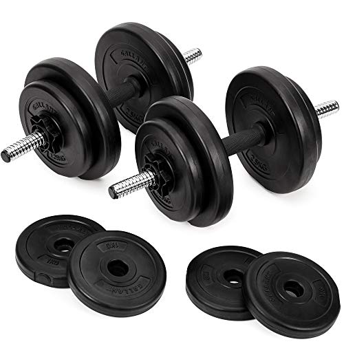 20kg Dumbbells Set For Men Women - Adjustable Free Hand Weights Dumbbell Excellent for Weight Lifting Body Building Home Gym Training Equipment Barbell Bench Press Exercise