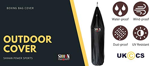 Shihan POWER SPORTS Boxing Bag Cover Waterproof 5-6ft & 24inch Diameter Large Bag punch bag Outdoor Protection for your boxing Bag, Ideal for freestanding boxing bags