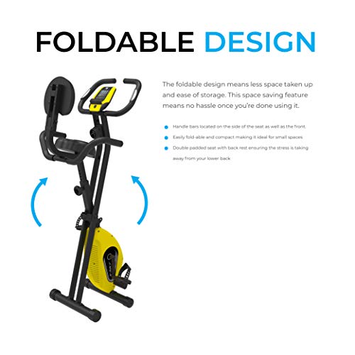 Fit4home ES893 Bluetooth Connectivity Exercise Bike Folding Fitness Gym Home Workout Bike