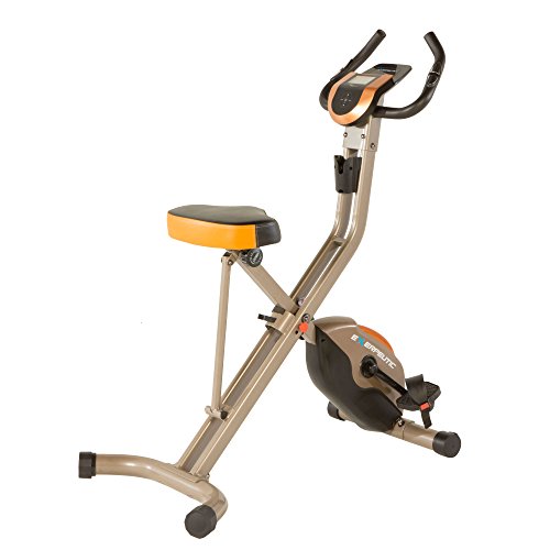 Exerpeutic Gold 575 XLS Bluetooth Smart Technology Folding Upright Exercise Bike with 181 kg Weight Capacity