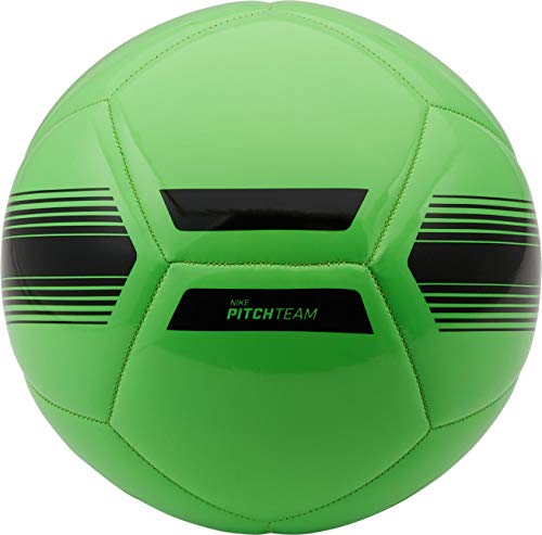 NIKE Unisex's Pitch Team Soccer Ball Football Training, Green Strike/Black, 5, SC3992